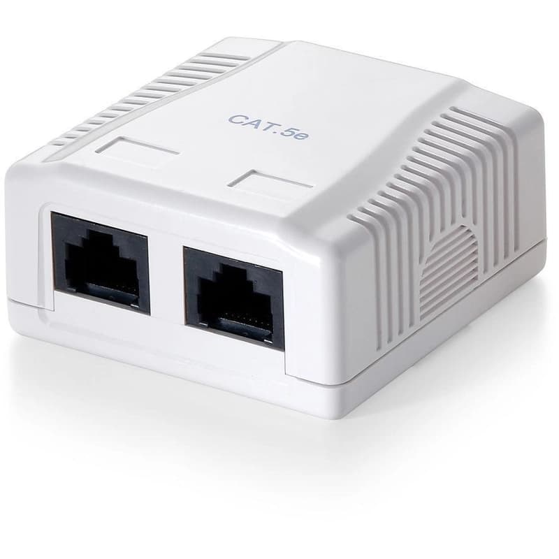 Equip Διπλή Εξωτερική Πρίζα Δικτύου RJ45 Τύπου Cat6 σε Λευκό Χρώμα 235212 235212
