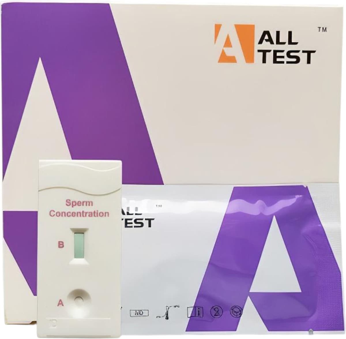 Alltest τεστ ταχείας ανίχνευσης συγκέντρωσης σπέρματος για οικιακή χρήση (2 τμχ)