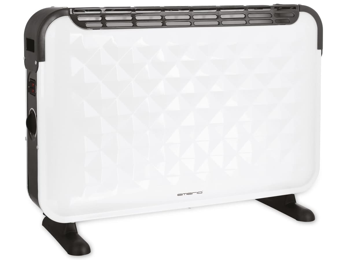 Emerio CH-106492 Elektrische convectorkachel voor binnengebruik, 2000 W, zwart/wit