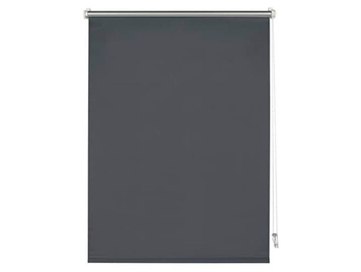 Gardinia Thermo-Rollo ohne Bohren mit Thermo-Rückseite, Klemm-Montage, Höchste Lichtreflektion, Energiesparend, Lichtundurchlässig, Alle Montage-Teile inklusive, Anthrazit, 95 x 150 cm