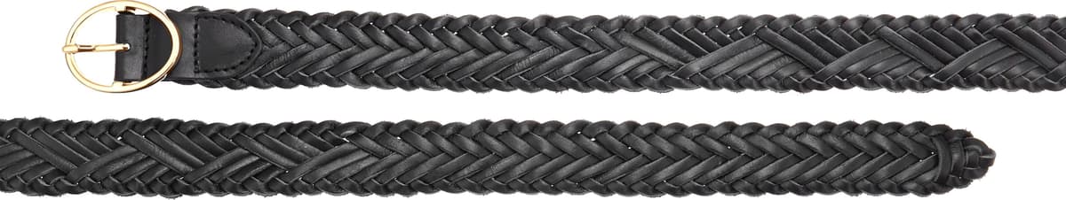 Ledergürtel LASCANA "Hüftgürtel, Flechtgürtel, Anzuggürtel, Hosengürtel, Gürtel", Damen, Gr. 105, schwarz, Leder, Fischgratmuster, Flechtoptik, Basic, Gürtel Ledergürtel, aus Leder im klassischen Look für Jeans & Kleider schwarz 105