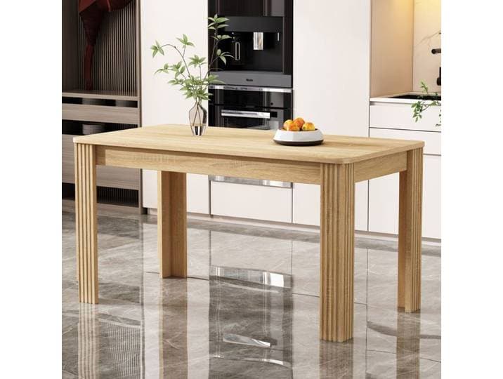 Table salle à manger - WESTYLE - Esstisch - Aspect chêne - 4 places - Structure robuste