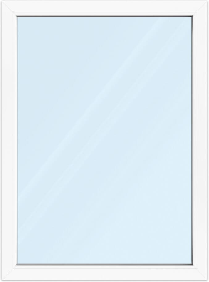 Fenêtre PVC 100x135 cm ou sur mesure, aluplast ideal 4000, blanc, 1000 x 1350 mm fenêtre fixe, 1 vantail, double vitrage