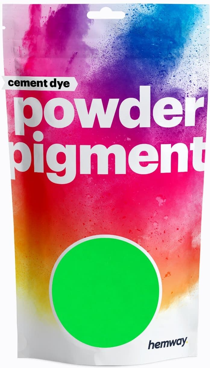 Hemway Cement Dye Powder Pigment   Fluorescent Bright Green   Concrete   Mortar - Fluorescent Bright Green - 100g
