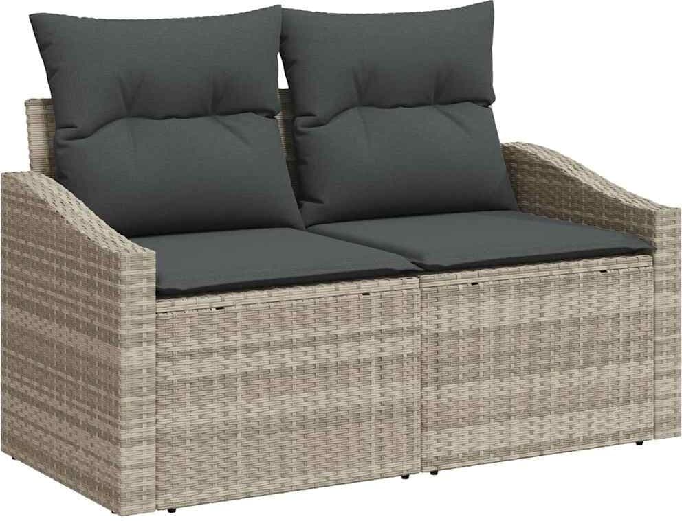 vidaXL Ensemble de canapé de jardin 6 pc polyrotin