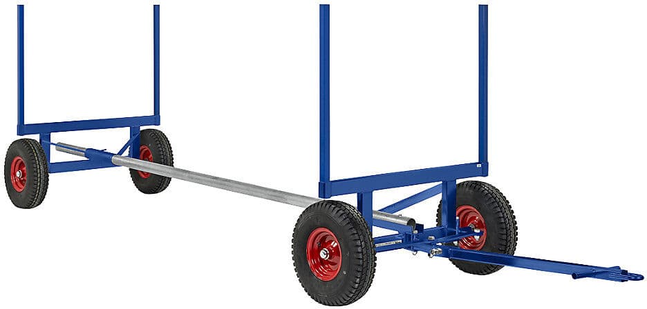 Profi-Langgutwagen, Tragfähigkeit 3,5 t, Länge 6 m, blau Kongamek
