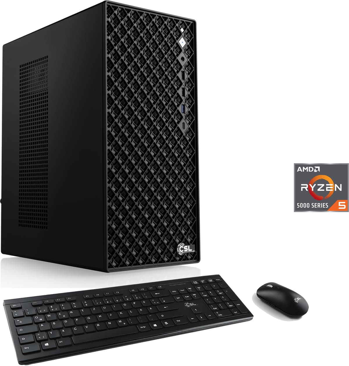 CSL PC "Mystic V24066", schwarz, Microsoft Windows 11 Home (64 Bit), 16 GB RAM 1.000 GB SSD, Desktop-PCs, PC
