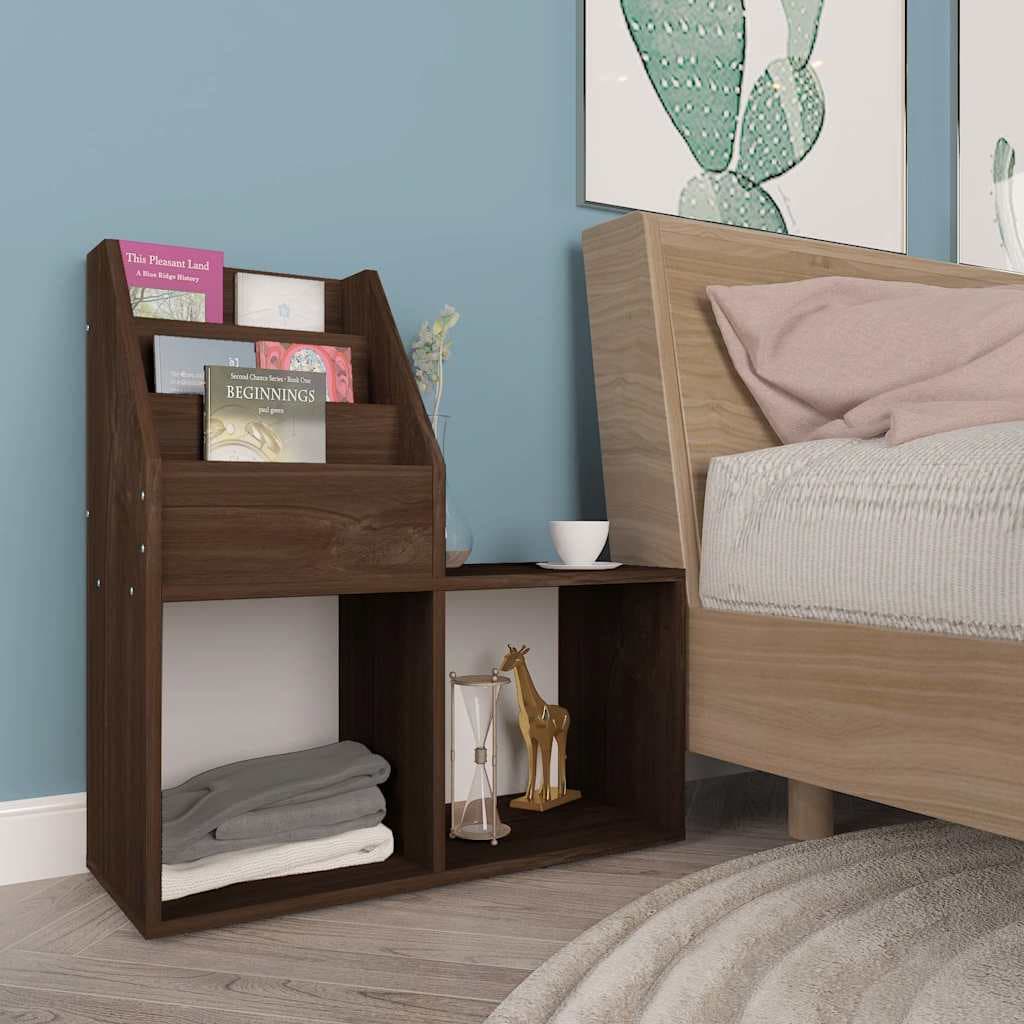 vidaXL Porte-revue pour enfants Chêne fumé Bois d’ingénierie
