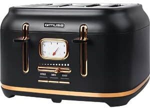 MUSE MS-131 BC - MUSE MS-131 BC stainless steel toaster, black