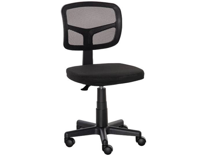 Vinsetto-Chaise de bureau ergonomique, expressément réglable en hauteur, noir, 43x48x89,5 cm