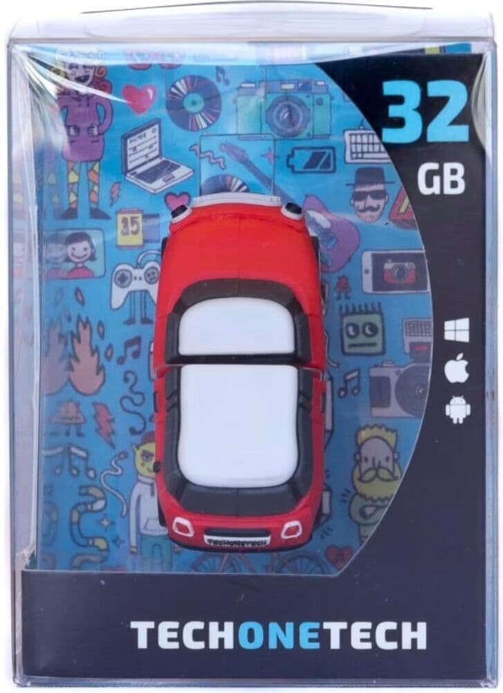 TECH ONE TECH Tech One Mini Cooper S Memoria Usb 20 32 Gb Rojo Talla Única Unisex