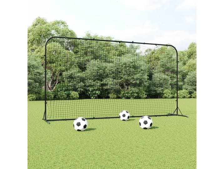 vidaXL Fußball-Rebounder Schwarz 366x90x183 cm HDPE