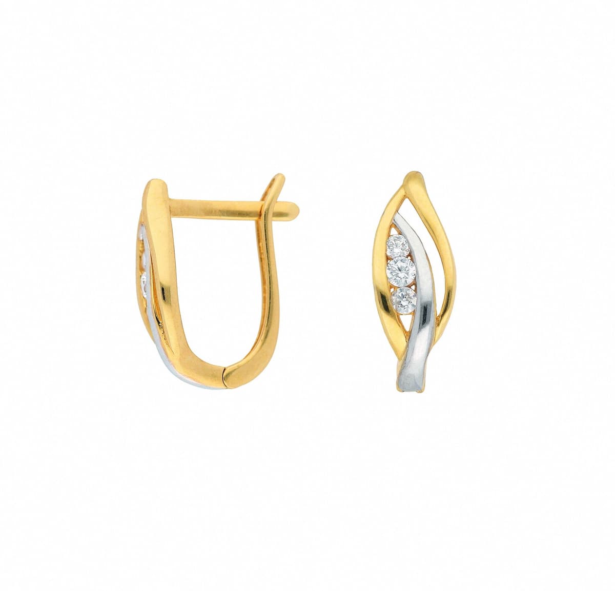 Paar Ohrhänger ADELIA´S "333 Gold Ohrringe Creolen", gold, Ohrringe, Damen, Damen, Gold, mit Zirkonia Goldschmuck für Damen