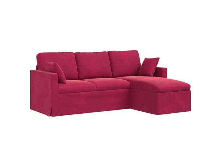 vidaXL Bank Wijnrood 198 x 134 x 80 cm Fluweel