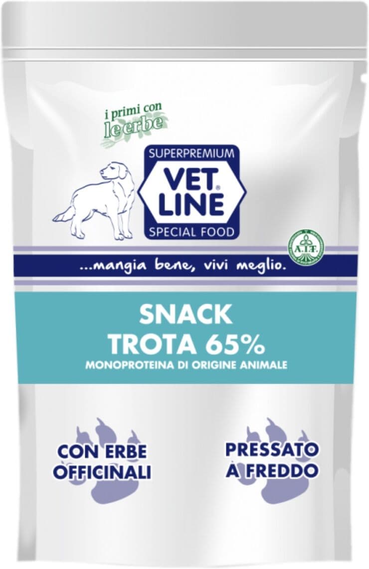 Vetline Vet Line Snack di Trota Monoproteico Grain Free per Cani 80g