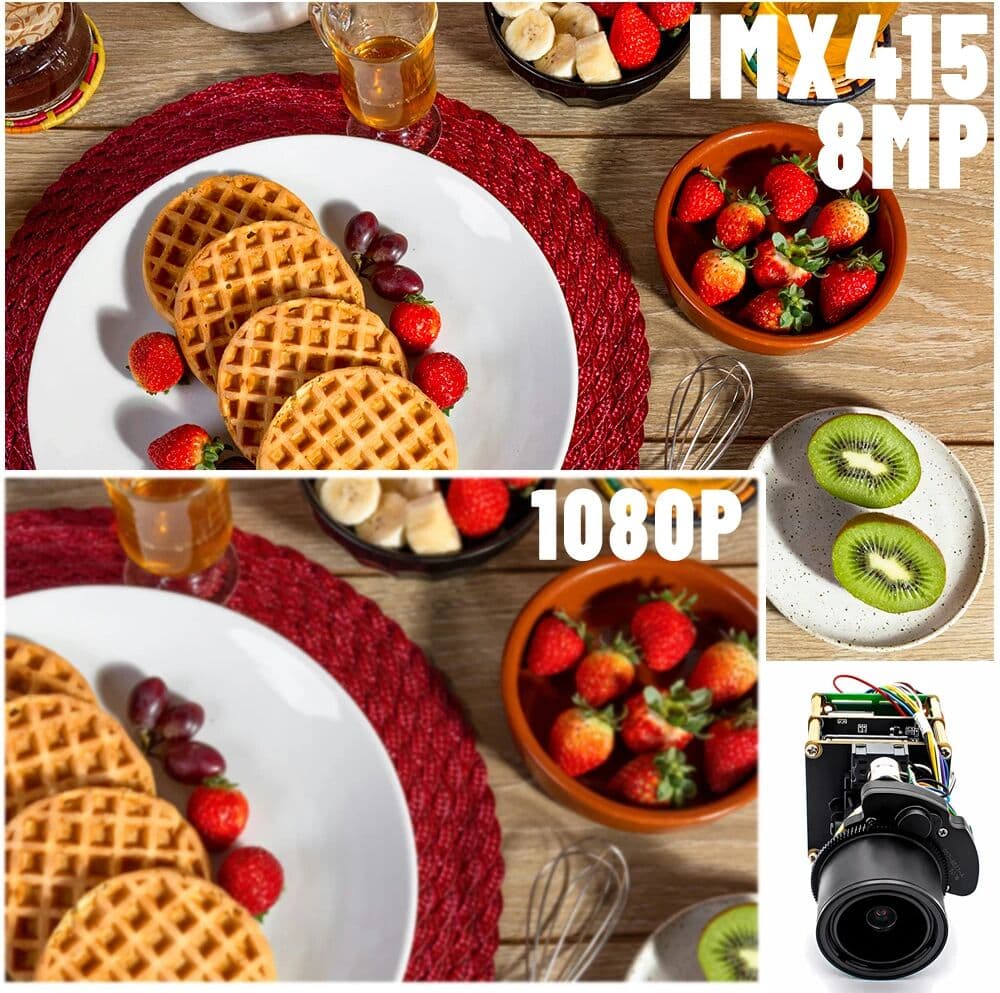 WGWK 4K 8MP IP Camera Module IMX415 Black Light Sensor Motorized 2.7-13.5mm 5X Zoom Auto Focus Onvif RTSP POE Security HD Webcam