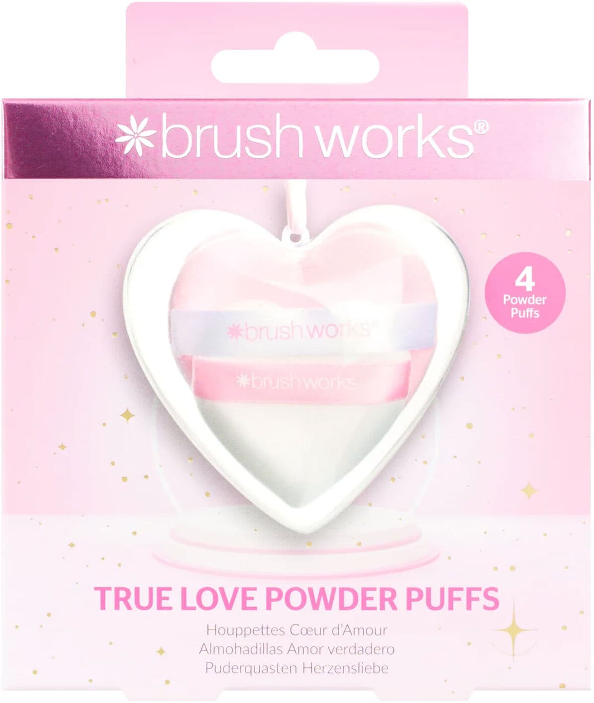 BRUSHWORKS True Love Powder Puffs 4pcs