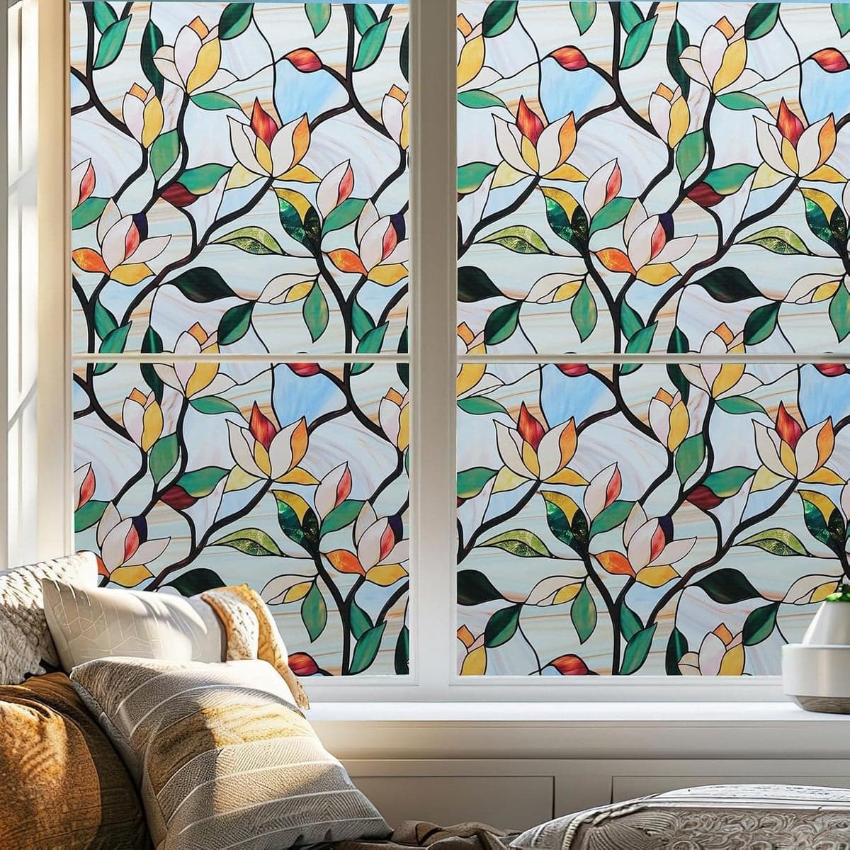 Zichtwerende gekleurde raamfolie voor glas, 90 x 200 cm