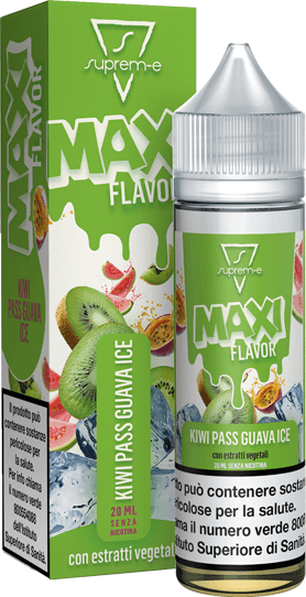 Suprem-e Kiwi Passion Guava Ice Maxi Flavor Liquido Shot Mix 20ml Frutta Tropicale Ghiaccio