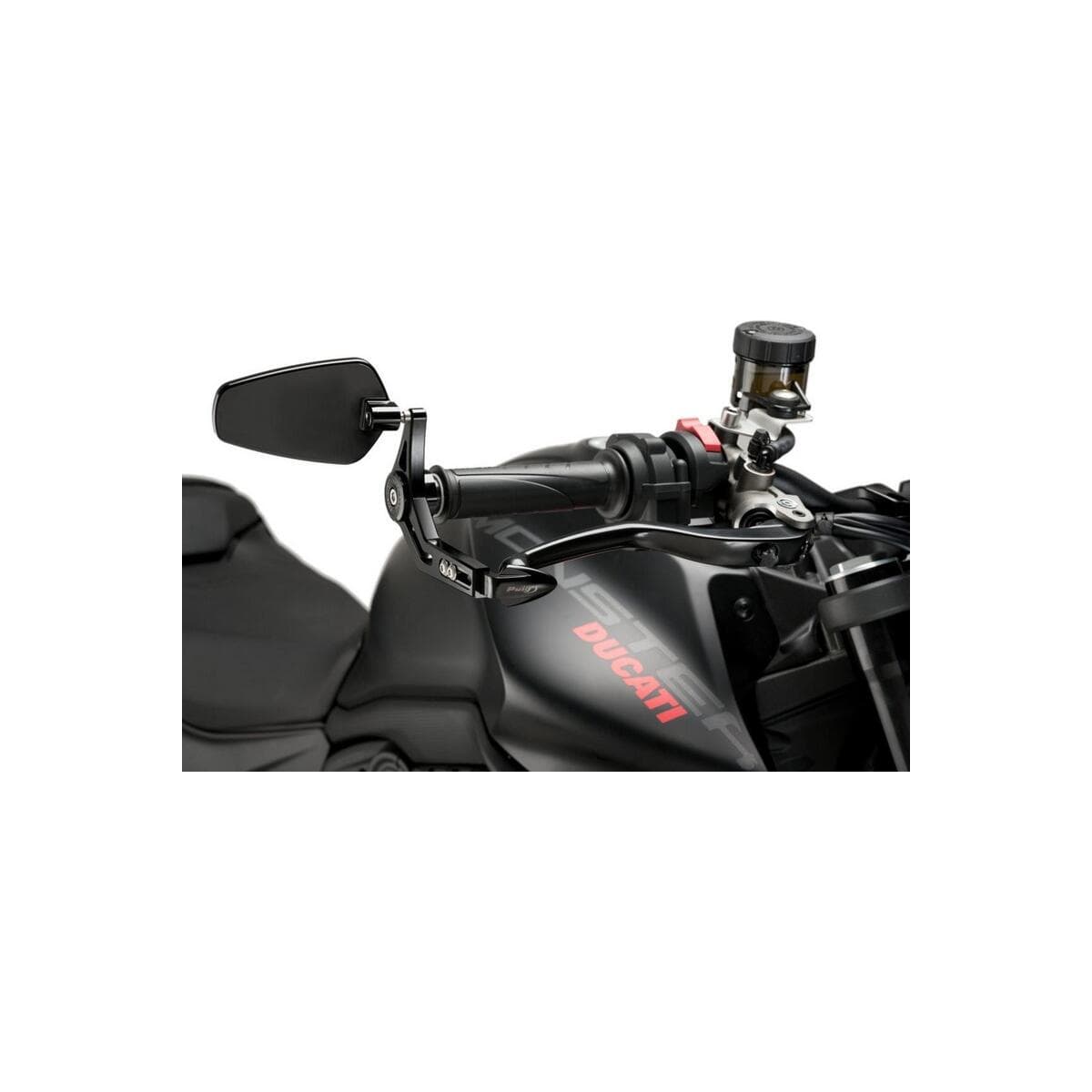 Puig SCHUTZ BREMSHEBEL MIT RUCKSPIEGEL PRO, Schwarz | 21440N