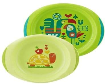Chicco CH Ciotola*Piatto Azz.12m+