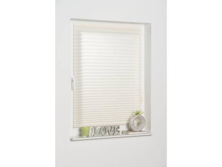 Plissee K-HOME COMO, ohne Bohren, freihängend, Lichtschutz Gr. 6, beige (creme), B:90cm H:130cm, Obermaterial: 100% Polyester, Plissees, Plissee
