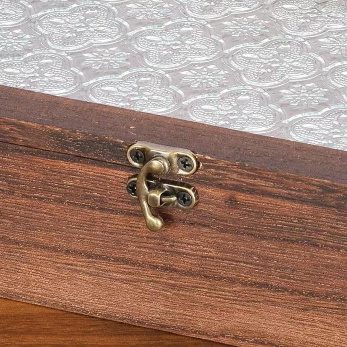 Hoorn Haak Slot Antiek Brons - Kast Latch Grendel met Vintage Ontwerp - 29 x 33 mm