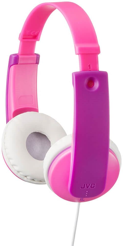 JVC Tinyphones HA-KD7 Børne Headset Max. 85dB m. Klistermærker - Lyserød / Lilla