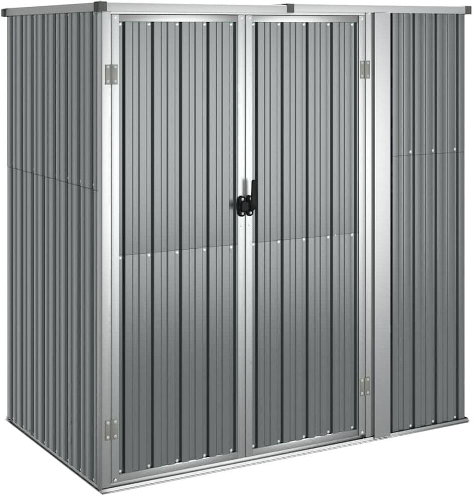vidaXL Abri à outils de jardin Gris 161x89x161 cm Acier galvanisé