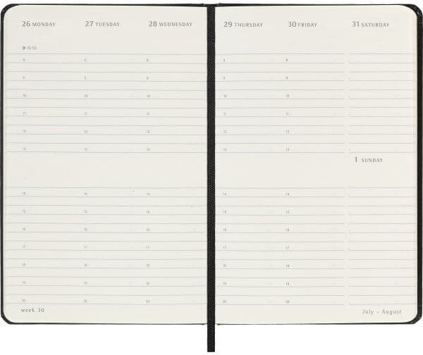 Moleskine 2027 Kalender   H   Uge V.   Poc.   Sort