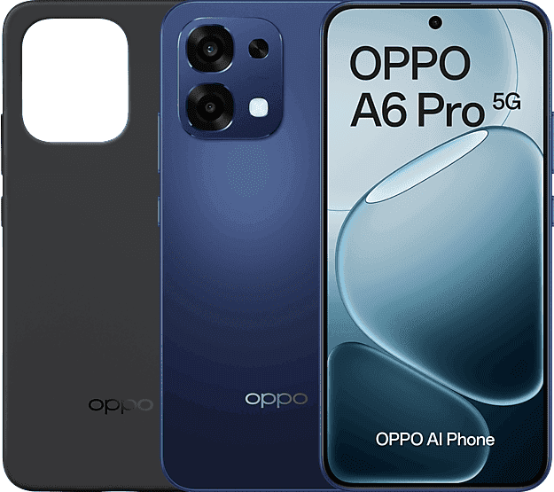 Oppo A6 Pro 5G, Stellar Black, 256GB, 8GB RAM, 6.57" AMOLED, Mediatek Dimensity 6300 (6nm), 6.500mAh, IP69, Pantalla AMOLED 120 Hz
