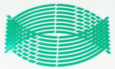 Discount Dollar Deals Reflective Motorcycle Tire Rim Tape Strips Durable, Easy to Apply Wheel Stickers For Bikes Cars green