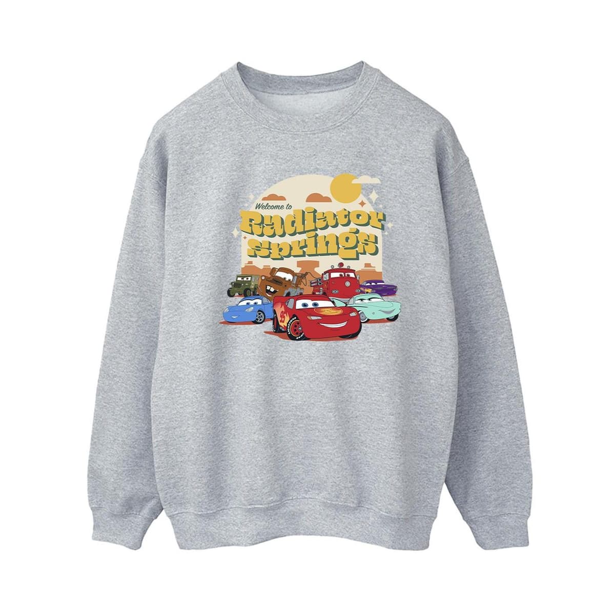 Disney Dames/Dames Cars Radiator Springs Groep Sweatshirt (Sportgrijs)