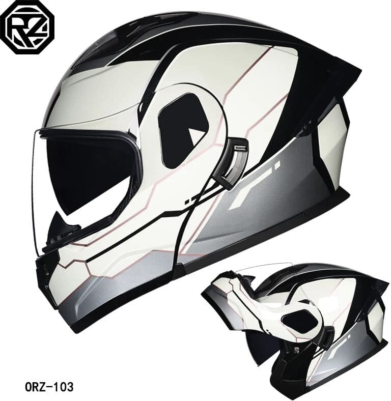 ORZ's latest high-quality motorcycle modular flip helmet ABS material dual lens full helmet DOT batch