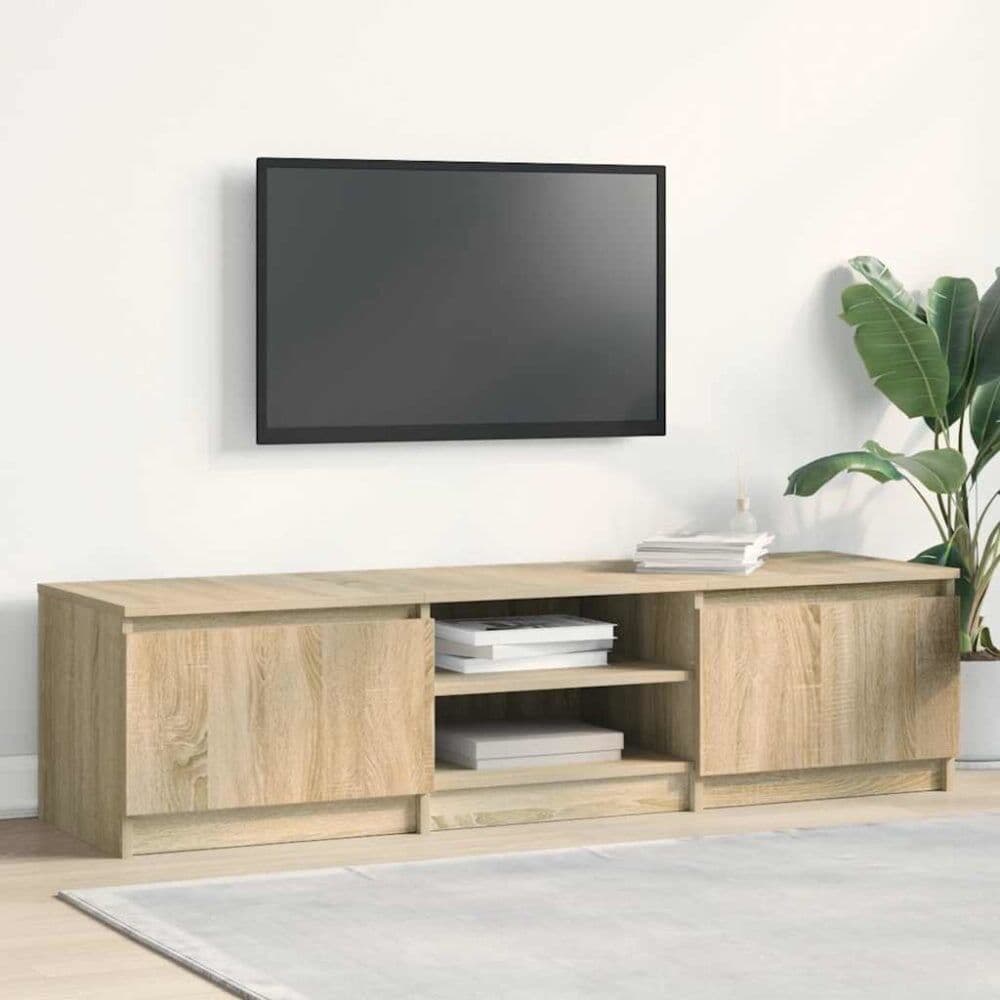 Maison Chic Mueble tv madera color roble sonoma 140x40x35,5 cm