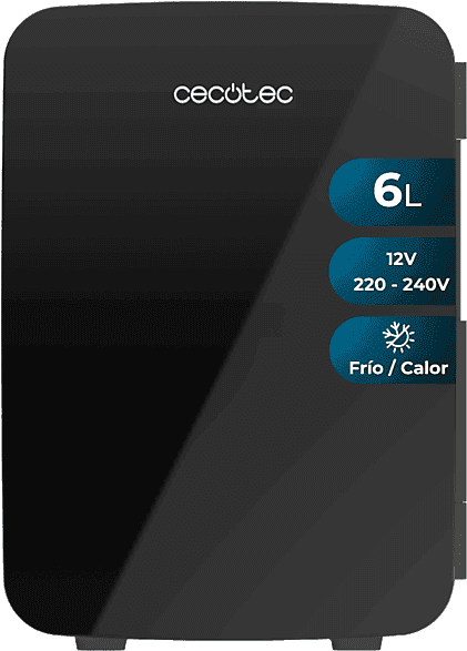 REACONDICIONADO Seminuevo Bueno Nevera pequeña - Cecotec Bolero MiniCooling 6L Bahamas Black, 6 l, Función frío y caliente, 5-65 ºC, Ideal coche