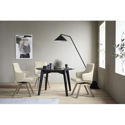 Polsterstuhl STRESSLESS "Laurel", beige (cream batick, eiche gekalkt), B:58cm H:92cm T:59cm, Leder BATICK: BATICK ist ein leicht korrigiertes, durchgefärbtes und genarbtes Möbelleder, bei dem die meisten Unebenheiten und Spuren in der Regel entfernt...