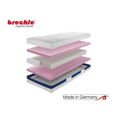 Taschenfederkernmatratze BRECKLE "1000 Pur, 7 Zonen Matratze 90x200 cm, 140x200 cm & weitere Größen", weiß, B:90cm H:25cm L:200cm, Bezug: 66% Polyester, 34% Viskose. Steppfüllung: 100% Polyester, Matratzen, Taschenfederkernmatratze, Matratze...