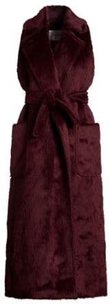 Max Mara Abrigo Mujer Ciruela 36,38,40 Mujer