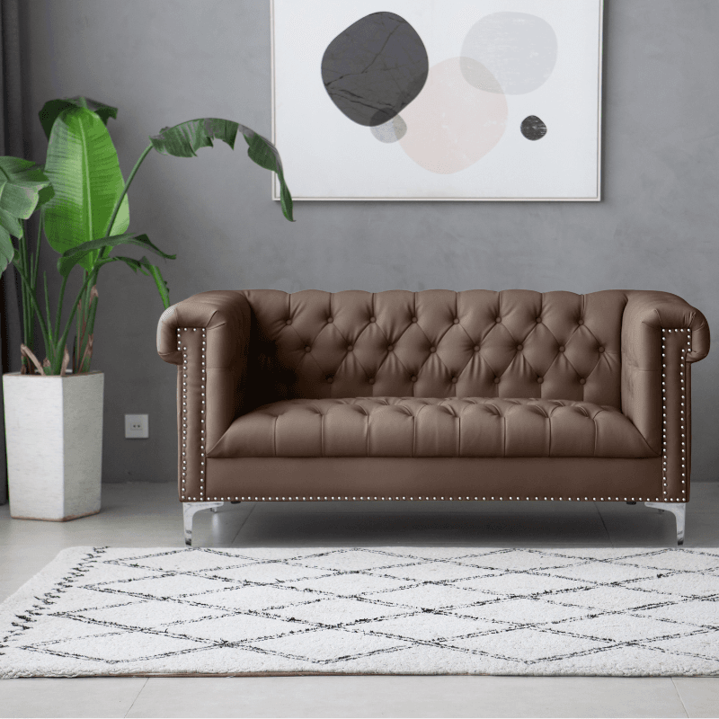 B2B Partner Sofa RICK, dwuosobowa, brązowa