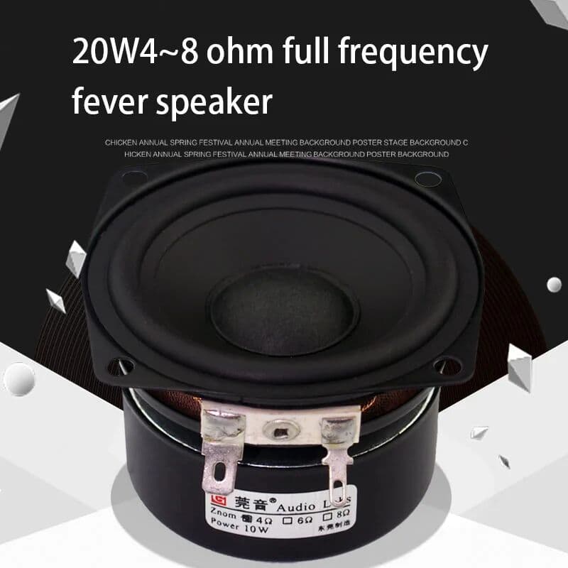 KYYSLB 5-30W 2.5 Inch Full Range Speaker 4-8ohm Fever Speaker DIY Tweeter Midrange Woofer Bluetooth Speaker Audio Amplifier Speaker