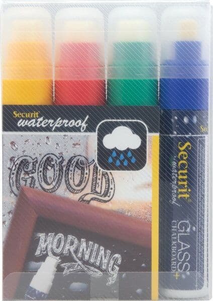 Securit Sma820 Kridtmarker   4 Farver