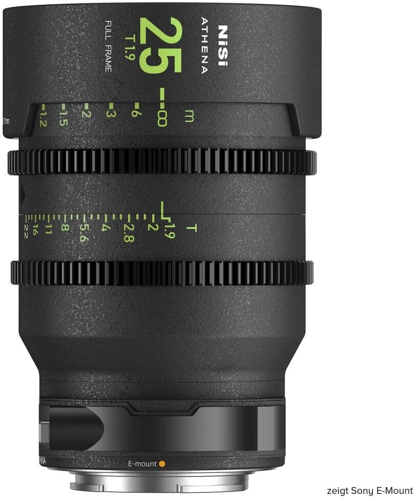 NiSi ATHENA PRIME 25mm T1.9 Cinema Lenses  Sony E-mount
