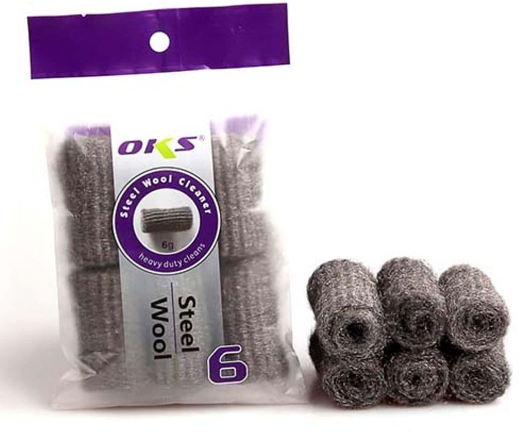 Stålull 6 Stk Ruller I Pk A 6gram - Gryteskrubb Eller Perfekt Tetting Av Hull For Mus Og Gnagere