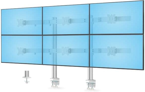 StarTech.com Six-Monitor Desk Mount w/ Crossbar, Up To 32"