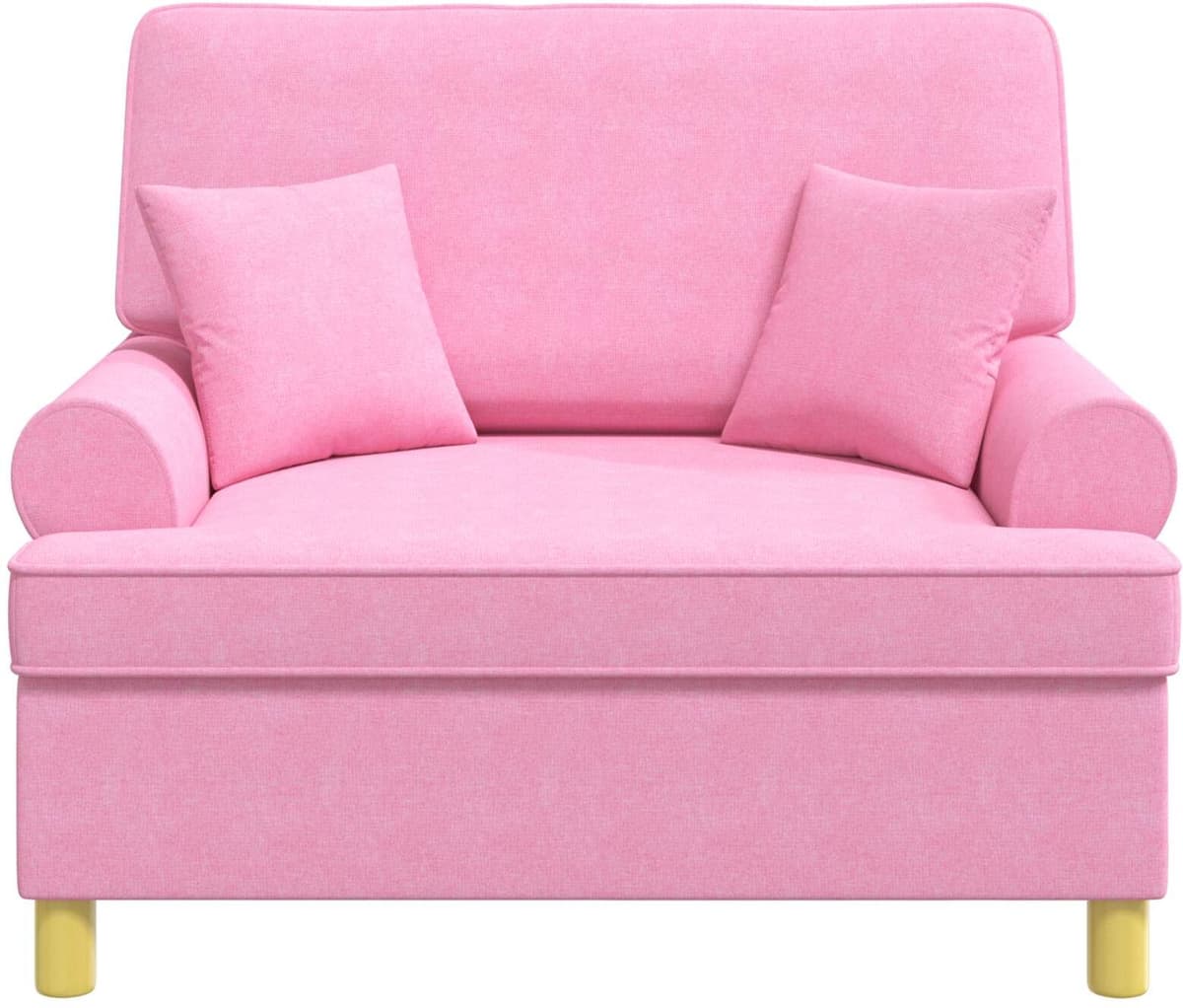 vidaXL Fauteuil XXL avec coussins Rose Tissu