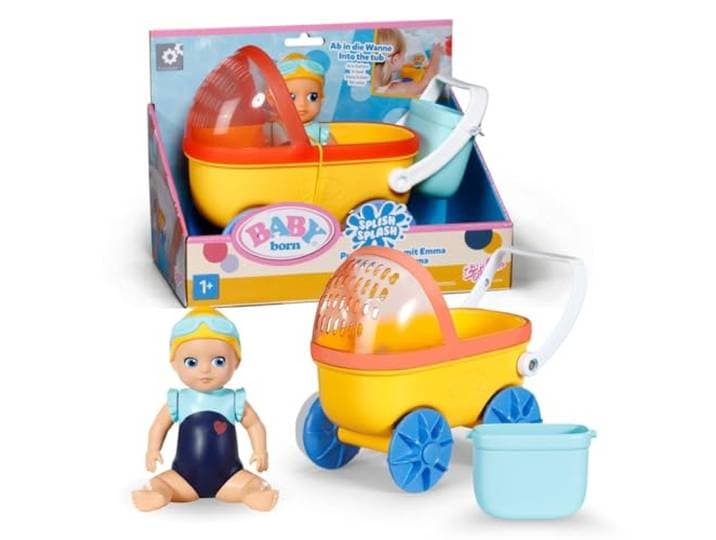 BABY born Splish Splash Kinderwagen mit Emma und Wasserspiel