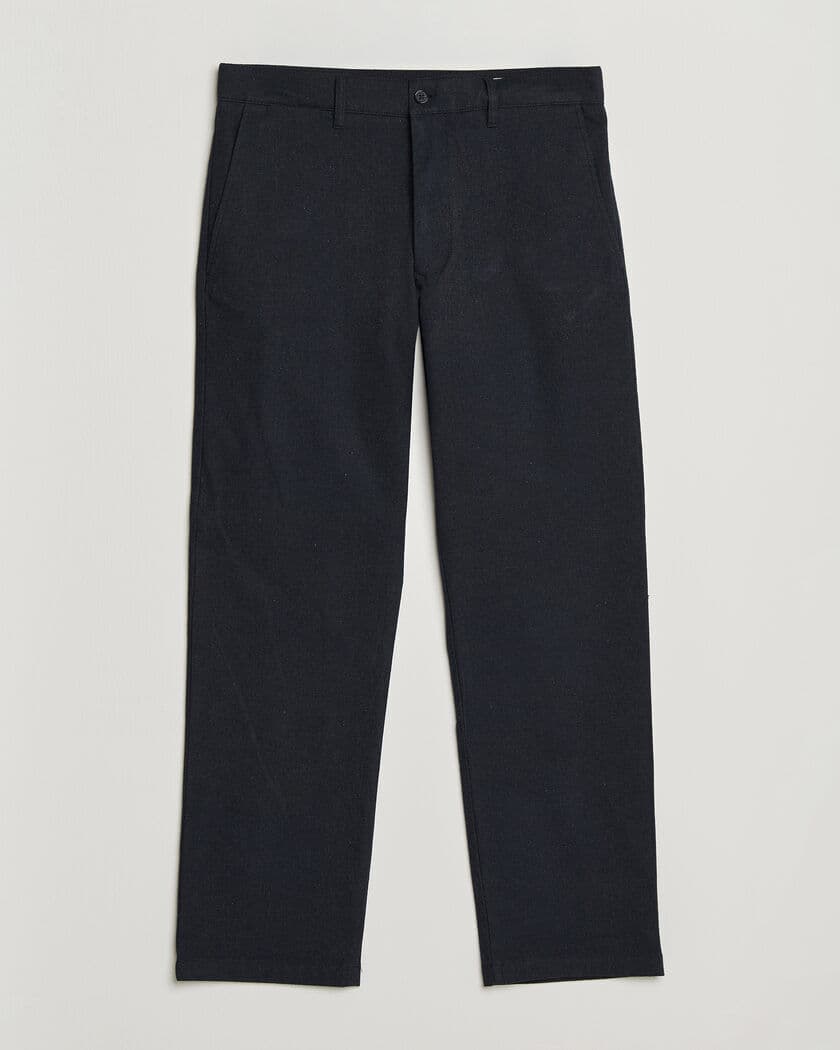 NN07 Aden Brushed Cotton Trousers Deep Navy men W36L32 Blå
