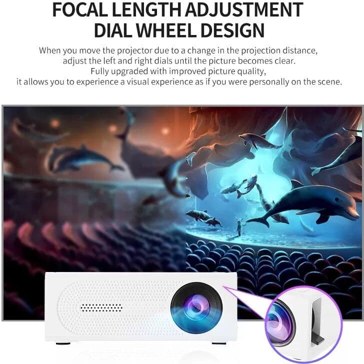 INF Mini projecteur portable : profitez du divertissement sur grand écran où que vous soyez Blanc
