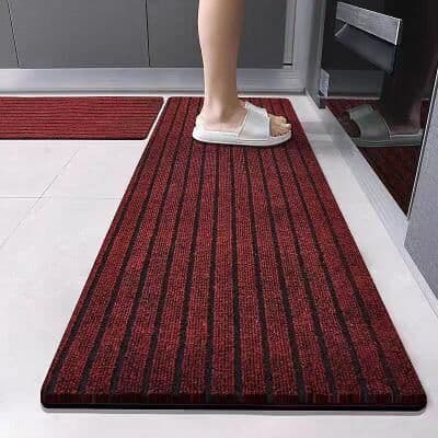 LightInthebox Striped Outdoor Doormat TPE PVC Non Slip Entryway Rug Heavy Duty Waterproof Floor Mat for Front Door Kitchen Bathroom Patio Hotel Commercial Use